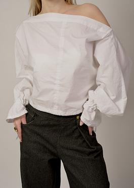 Adjustable cotton blouse - WIT